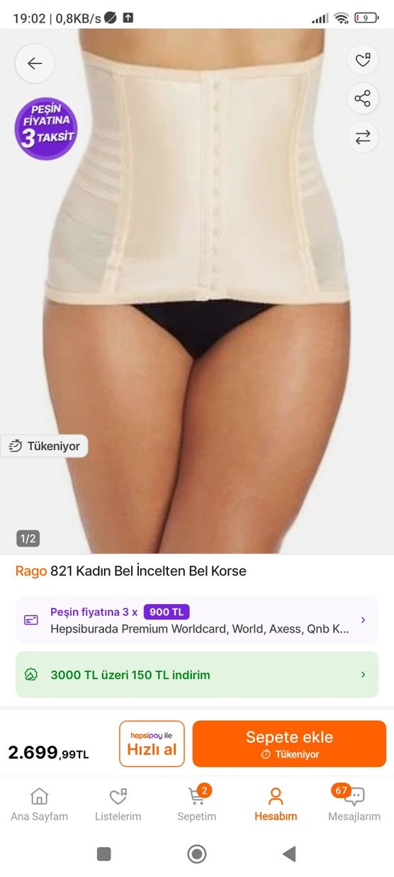 Rago 821 bel inceltici Korse Ten Rengi #rago - Görsel 2