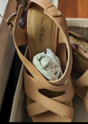 Pudra pembe Dolgu Topuk sandalet miss selfridge 38 - Görsel 6