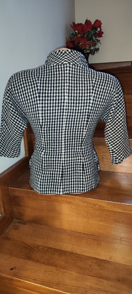 Vintage vakko yün Ekose Kadın Blazer - Görsel 4