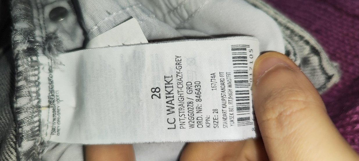 Gri denim Yırtık Detaylı  Kadın Jean v2k y2k - Görsel 4