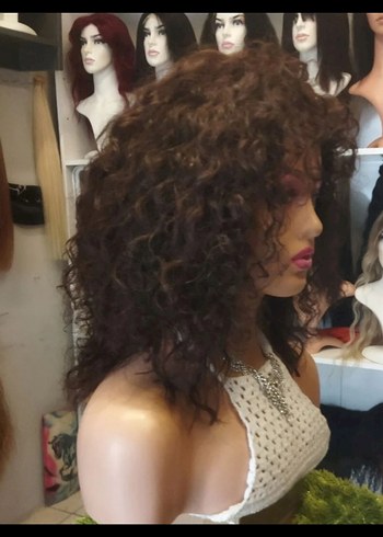 Gerçek afro Saç peruk - Görsel 3