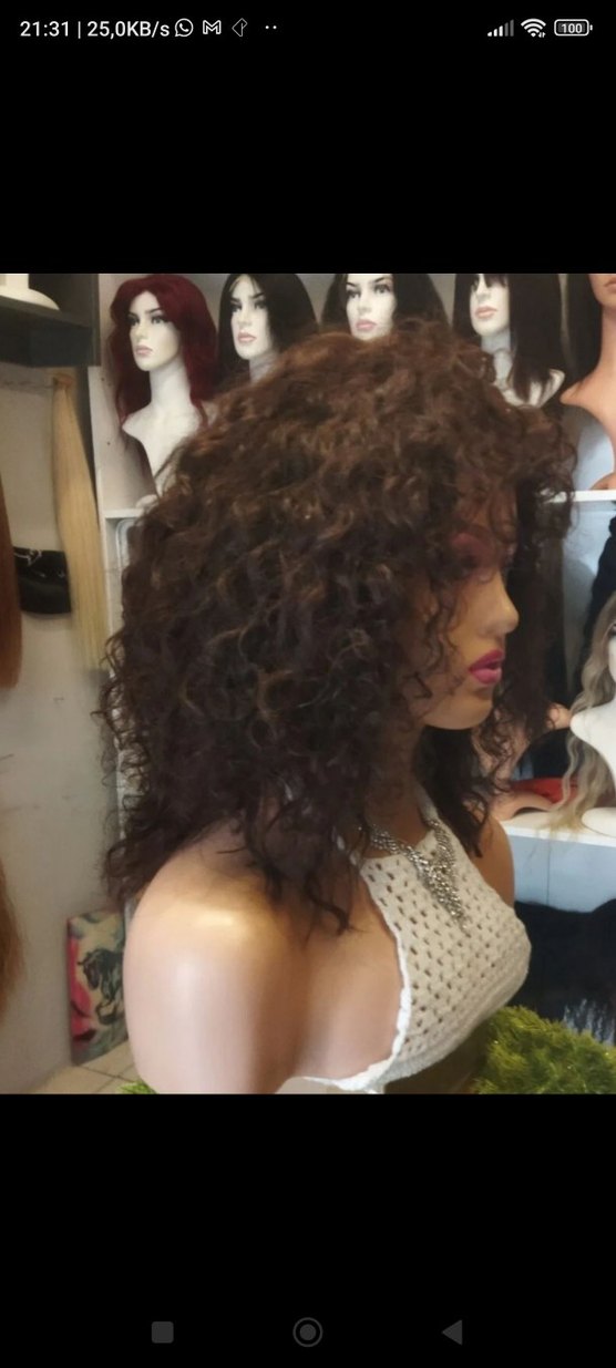 Gerçek afro Saç peruk - Görsel 3