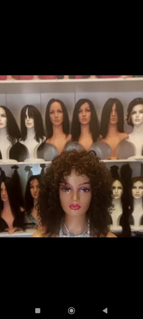 Gerçek afro Saç peruk - Görsel 5