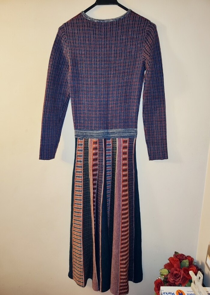 Stefanel Yün elbise otantik stil - Görsel 4