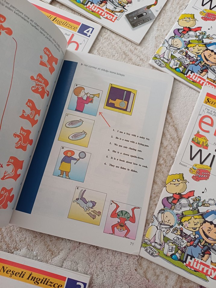 30adet english with me Çocuklar için İngilizce Öğrenme KitapSeti - Görsel 4