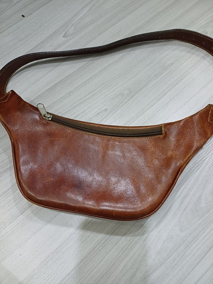 ajda Kahverengi Deri Kadın Bel Çantası - Görsel 3