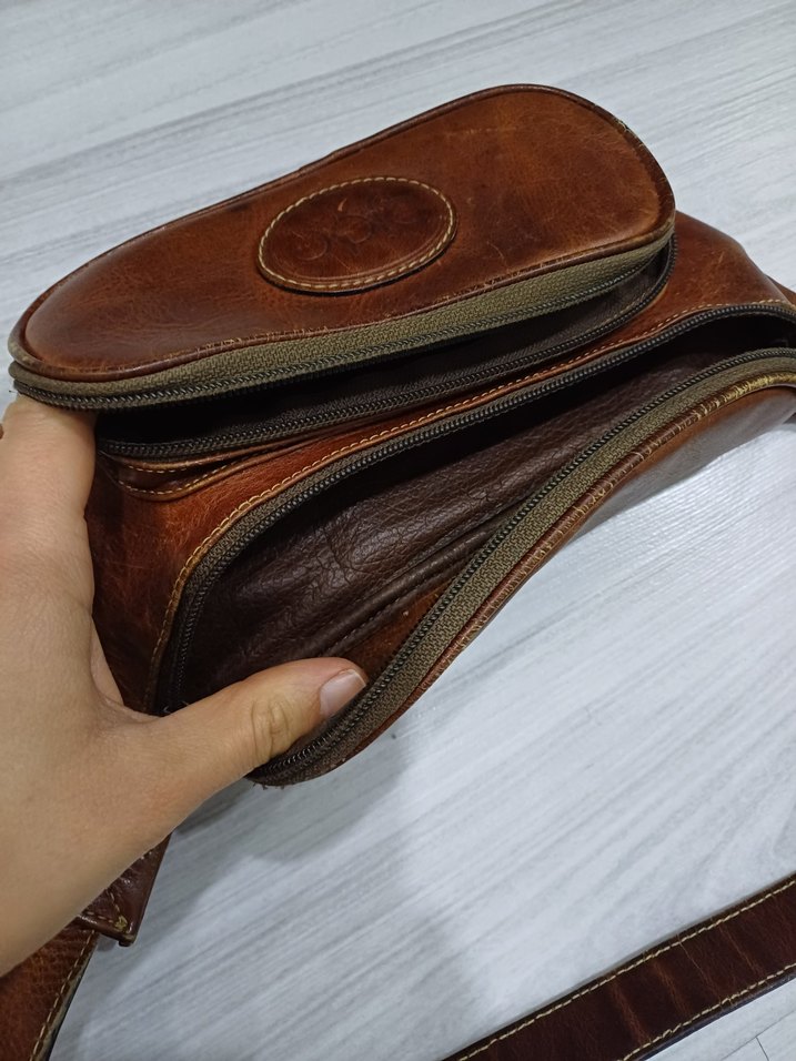 ajda Kahverengi Deri Kadın Bel Çantası - Görsel 4