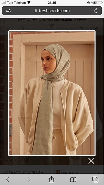 Fresh scarf kaz ayağı jakarlı şal