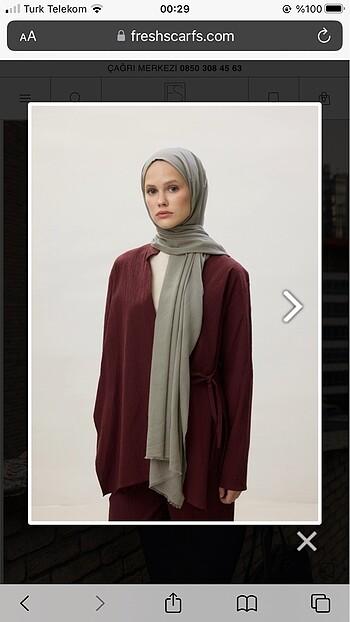 Şal Fresh scarf gümüş