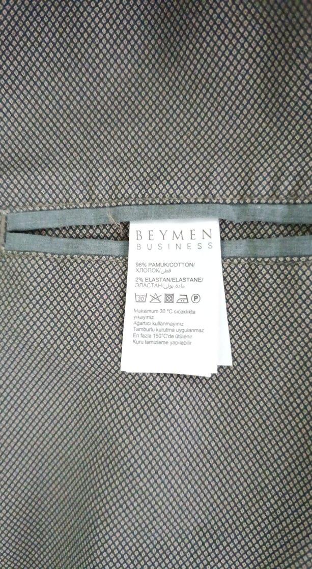 Bej Düğmeli Erkek Takım Elbise Ceketi - Görsel 4