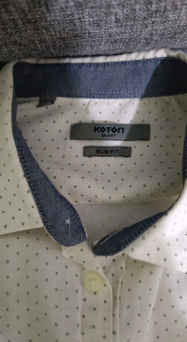 Pamuk Beyaz Erkek Gömlek, Uzun Kollu, Düğmeli - Görsel 2