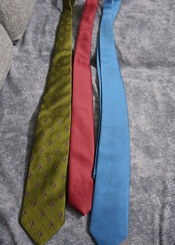 Üçlü Erkek Kravat Seti - Çok Renkli - Görsel 2