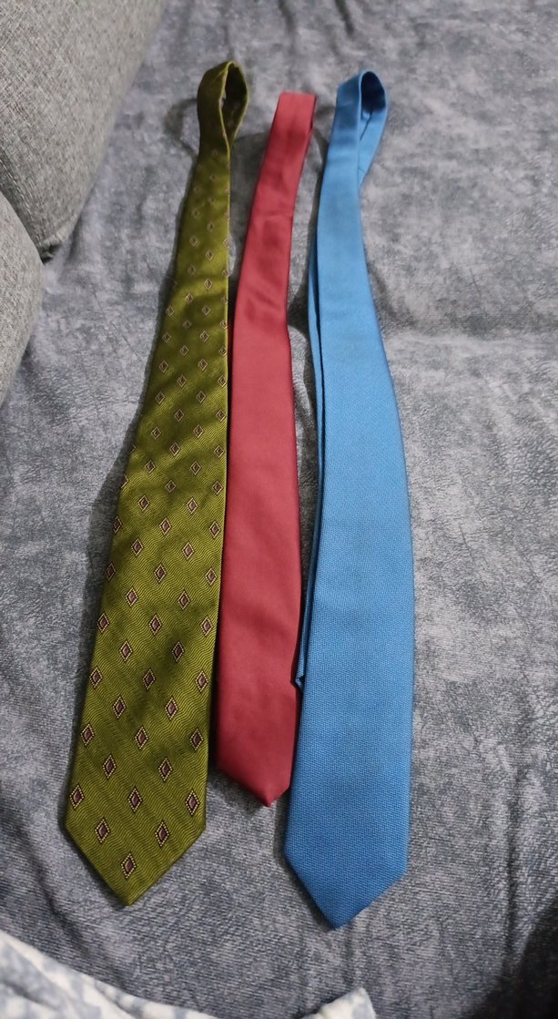 Üçlü Erkek Kravat Seti - Çok Renkli - Görsel 2