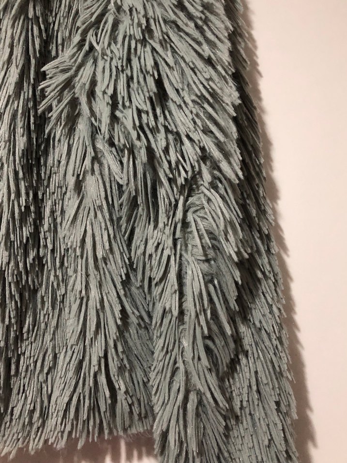 Gri Kadın Suni Kürk Ceket - Görsel 2