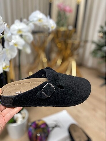 Unisex Kışlık Önü Kapalı ANATOMİK Keçeli Sabo Ev Terliği
