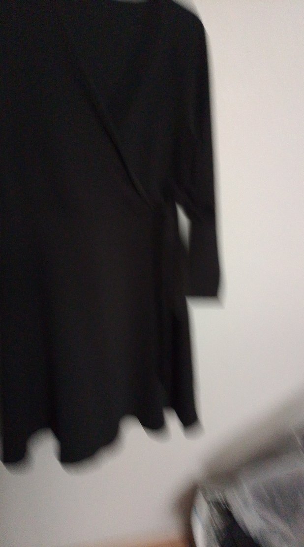 Siyah Midi Uzun Kollu Salaş Kadın Elbise - Görsel 3