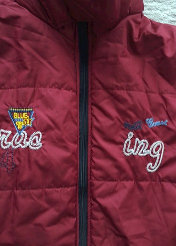 Bordo Fermuarlı erkek Çocuk Ceketi - Görsel 3