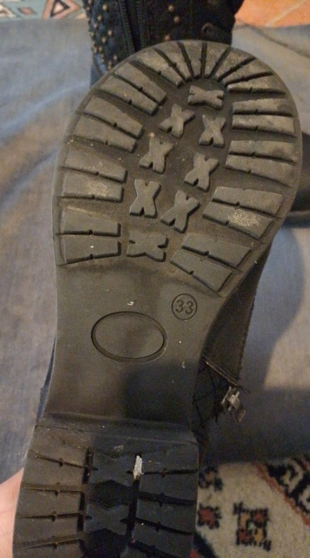 Siyah Deri Perçinli Rock Punk çocuk Botu - Görsel 4