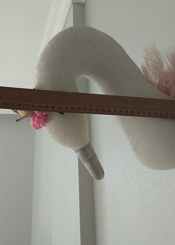 Pembe Peluş Kuğu Duvar Süsü - Görsel 5