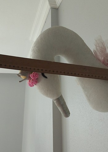 Pembe Peluş Kuğu Duvar Süsü - Görsel 4