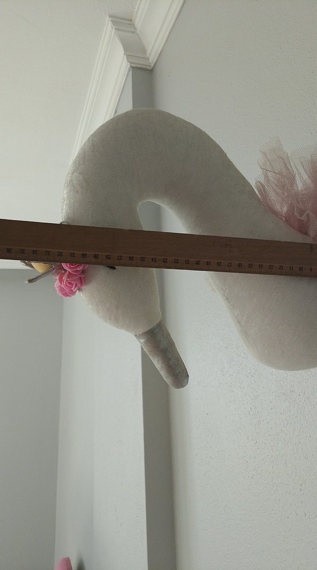 Pembe Peluş Kuğu Duvar Süsü - Görsel 5