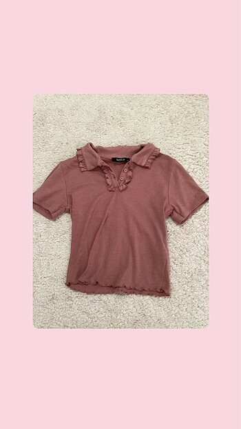 Trendyol nottis pembe coquette balletcore bluz