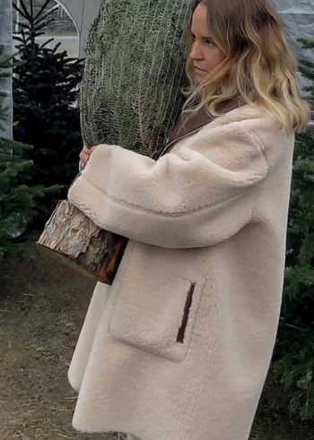 Mango Peluş Detaylı Çift Taraflı Mont - Görsel 4