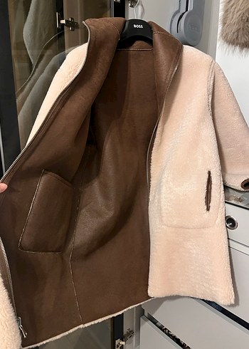 Mango Peluş Detaylı Çift Taraflı Mont - Görsel 6