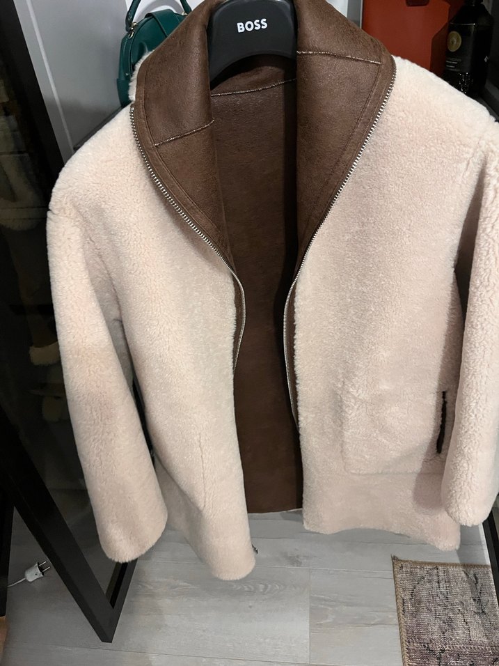 Mango Peluş Detaylı Çift Taraflı Mont - Görsel 5