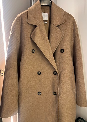 Mango Handmade Düğmeli Camel Kaban - Görsel 2