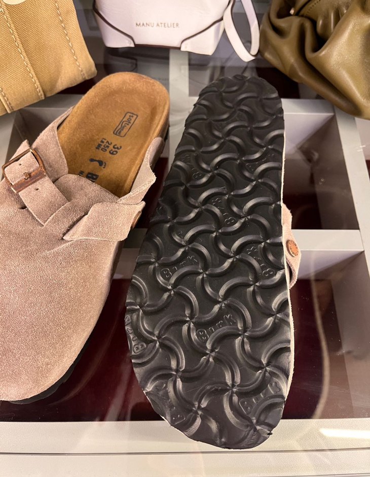 Bej Süet Kadın Terlik Birkenstock Boston - Görsel 4