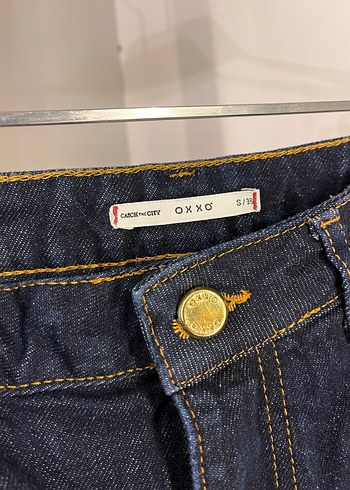Lacivert Paçası Katlı Denim Pantolon - Görsel 5