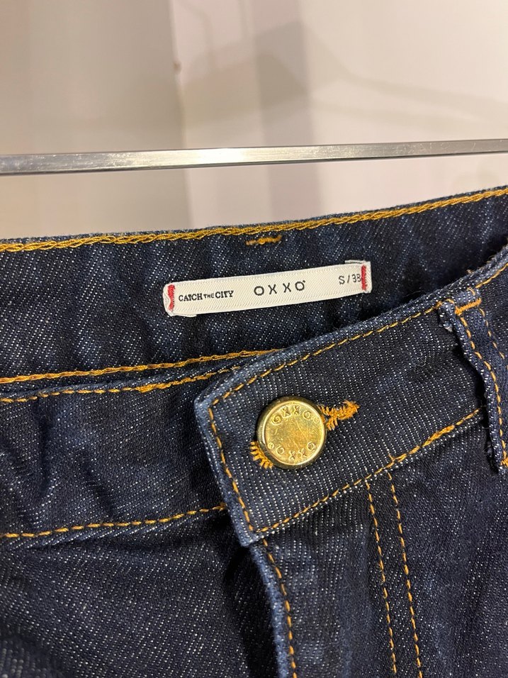 Lacivert Paçası Katlı Denim Pantolon - Görsel 5