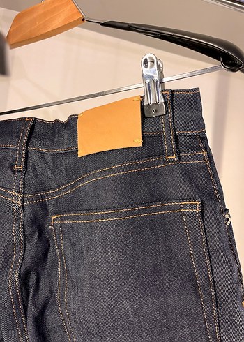 Zara Lacivert Boru Paça Denim Pantolon - Görsel 4