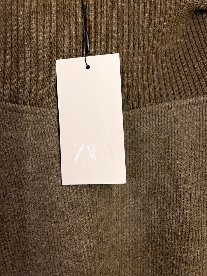 Zara Haki Etek Triko Etiketli - Görsel 4