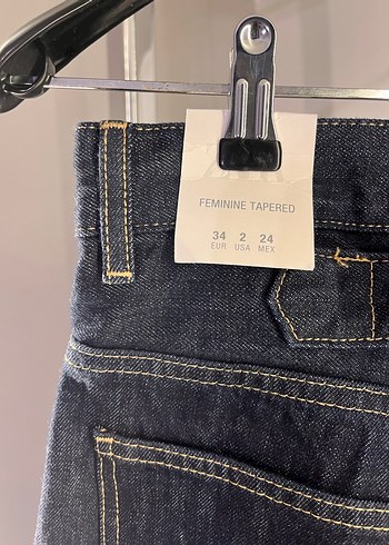 Zara Lacivert Denim Kot Pantolon - Görsel 4