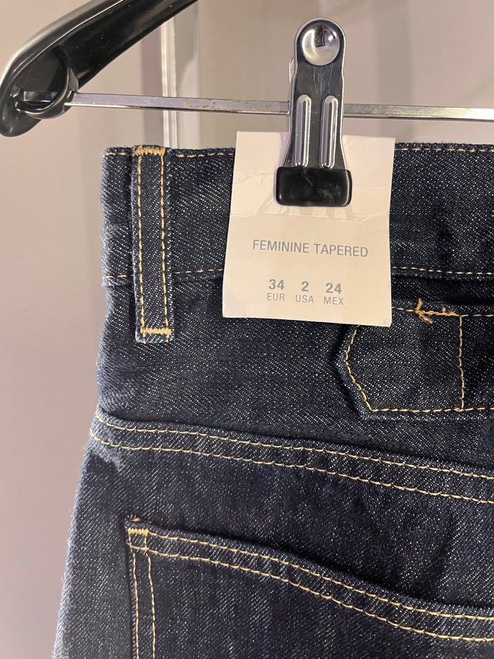 Zara Lacivert Denim Kot Pantolon - Görsel 4