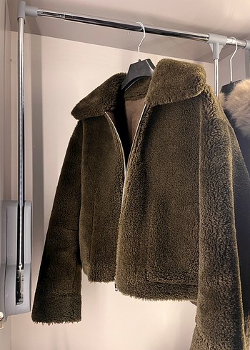 Mango Kahverengi Kürklü Kadın Çift Taraflı Ceket - Görsel 4