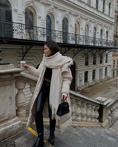 s Beden Zara Uzun Puffer Soğuğa ve Yağmura Dayanıklı Mont