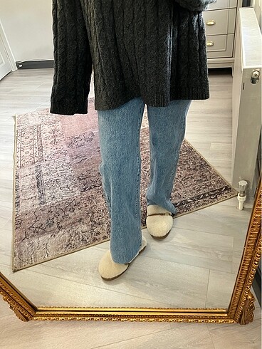 xs Beden mavi Renk Mango Wide Leg Jean