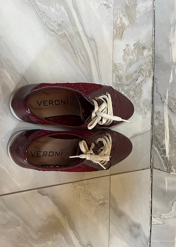 Diğer Bordo Rugan Yılan Desenli Platform Spor Ayakkabı