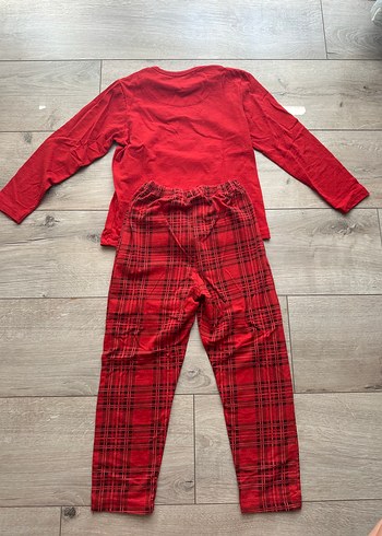 5 Yaş Beden kırmızı Renk Kırmızı Pijama Takımı