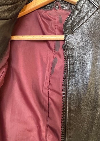 Siyah Deri Biker Ceket ve Etek Takımı - Görsel 6