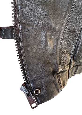 Siyah Deri Biker Ceket ve Etek Takımı - Görsel 5