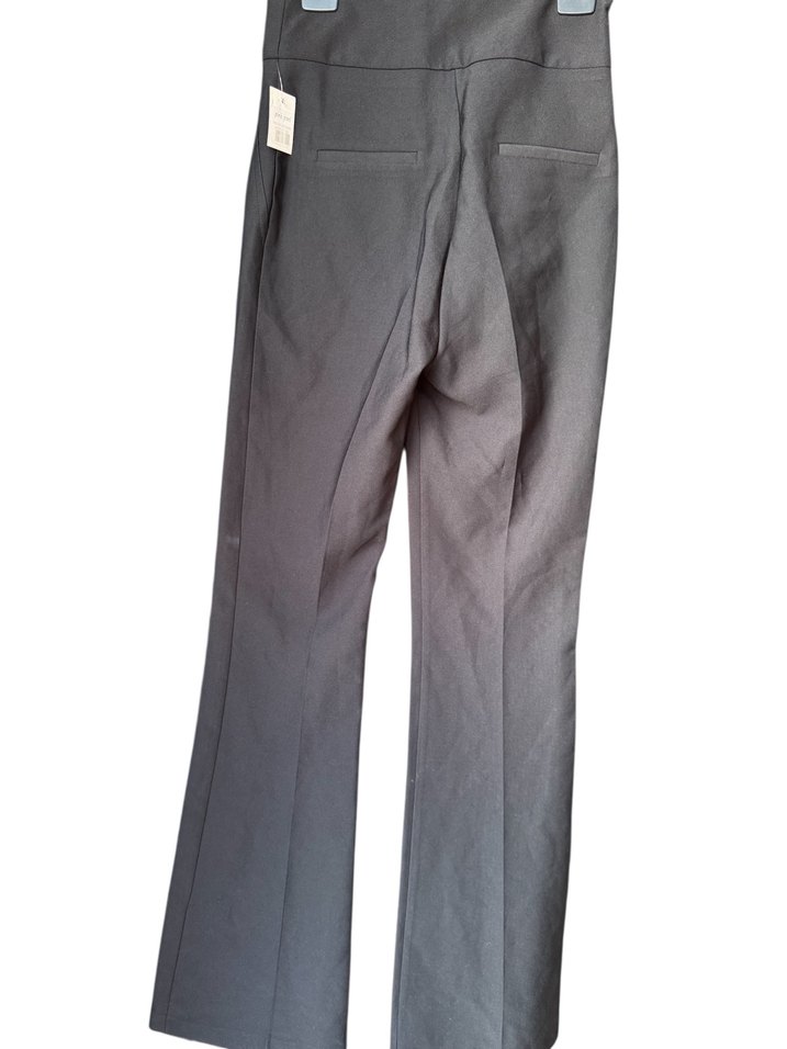 Gri Midi Kumaş Kadın Pantolon - Görsel 2