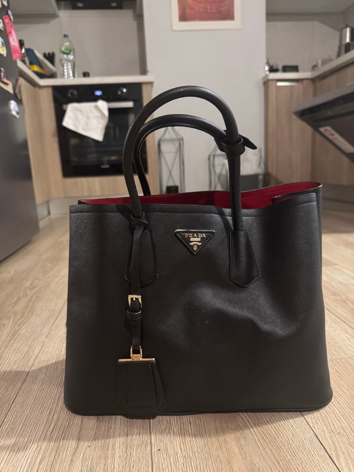 Prada Siyah Deri Kadın Çanta - Görsel 3