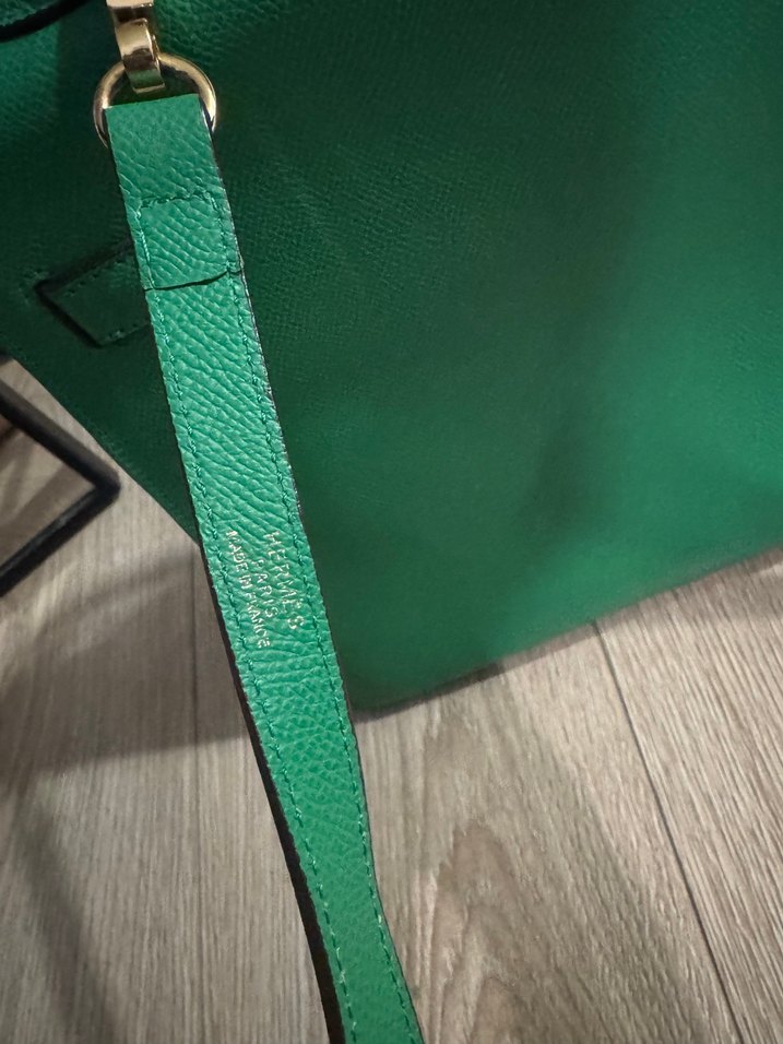 Yeşil Deri Tokalı Kadın Çanta - Görsel 5