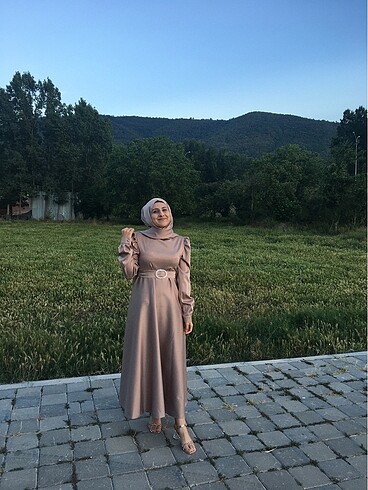 s Beden camel Renk Abiye