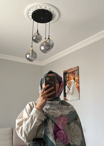 Harem Şeffaf Gri Bohem Tarzı Kadın Şal