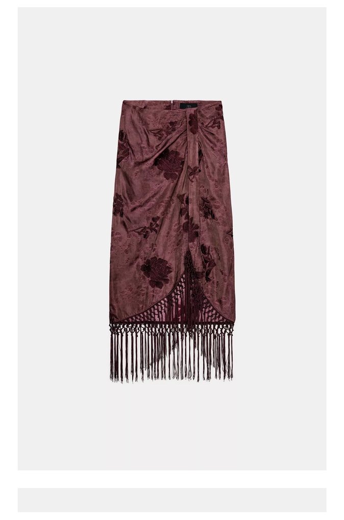 Zara  Uzun Püsküllü Etek - Görsel 2